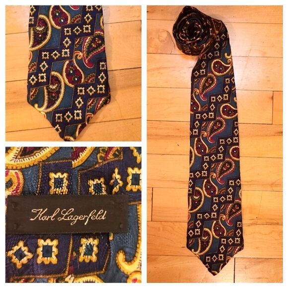 Vintage Karl Lagerfeld Silk Tie - Picture 1 of 6